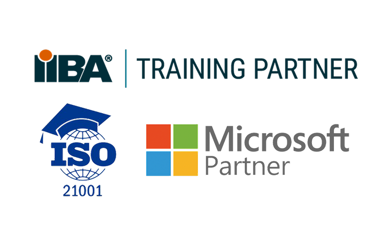 IIBA Training Partner, ISO 21001, Microsoft Partner